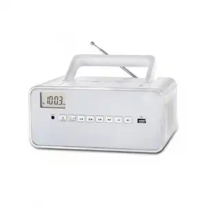Radio CD portátil Dcybel Boom Box Blanco