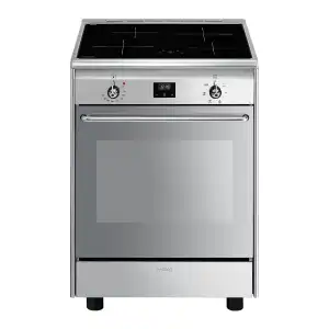 Smeg - Cocina compacta Smeg 60 cm, placa inducción 4 zonas y horno - CX60ISVT9.