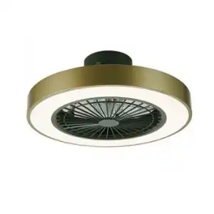 Akunadecor - Ventilador De Techo Metal Dorado Mumbai