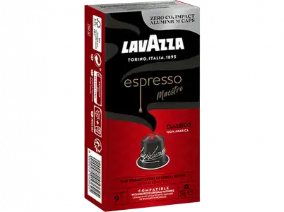 Cápsulas monodosis - Lavazza Espresso Maestro Classico, 10 Cápsulas, Compatibles con el sistema Nespresso, Rojo