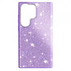 Carcasa Purpurina Para Samsung Galaxy S23 Ultra Desmontable Violeta