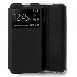 Cool Funda Flip Cover Liso Negro para Realme 8 / 8 Pro
