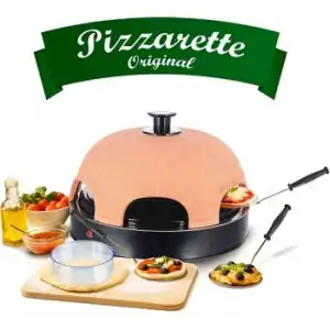 Emerio Po115984 Horno Para Pizzas Eléctrico Cubierta Piedra Terracota, 6 Comensales, 1100w