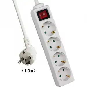 Extrastar Regleta 4 Tomas con Interruptor 1.5m