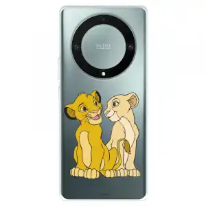Funda Para Honor Magic5 Lite Oficial De Disney Simba Y Nala Silueta - El Rey León