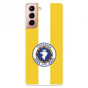 Funda Para Samsung Galaxy S21 Licencia Oficial Zaragoza Cf Femenino Escudo Fondo Amarillo