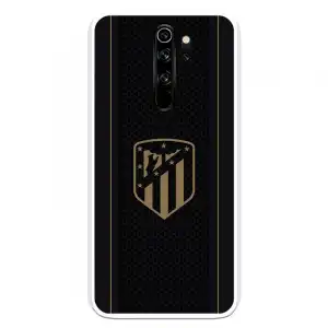 Funda Para Xiaomi Redmi Note 8 Pro Del Atleti Escudo Dorado Fondo Negro - Licencia Oficial Atlético De Madrid