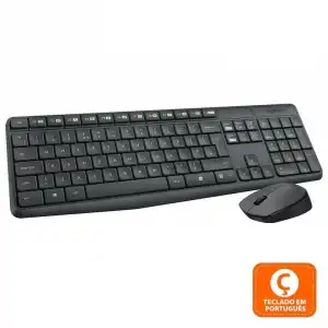 Logitech MK235 Wireless Conjunto de Teclado + Rato Sem Fios (PT)