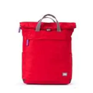 Mochila mediana Roka Camden A sostenible Negroni roja