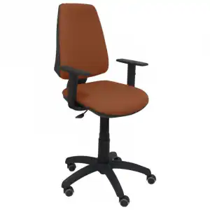 Piqueras y Crespo Elche CP Bali Silla de Oficina Brazos Regulables Ruedas Parquet Marrón