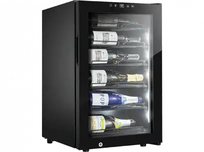 Vinoteca - La Sommelière Collection, 22 Botellas, 6 estantes, Control temperatura, Iluminación LED, Negro
