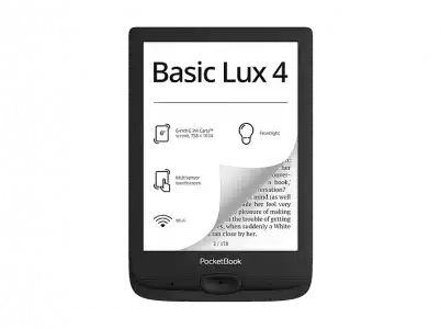 eBook - Pocketbook Basic Lux 4, 6 " E-Ink Carta™, 8 GB, Wifi, 1.300mAh, Negro