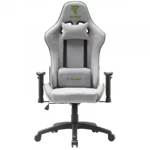Tempest Vanquish Silla Gaming Gris/Verde Tela Transpirable