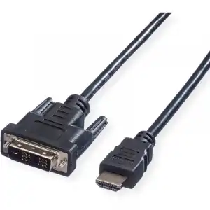 Value Cable DVI-D 18+1 a HDMI Macho/Macho 1m Negro