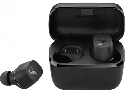 Auriculares True Wireless - Sennheiser CX 200 Black, Bluetooth, Cancelación ruido, Con micrófono, Resistente al agua, Negro