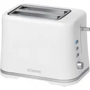 Bomann TA 1577 Tostadoras 2 Rebanadas 870W Blanco