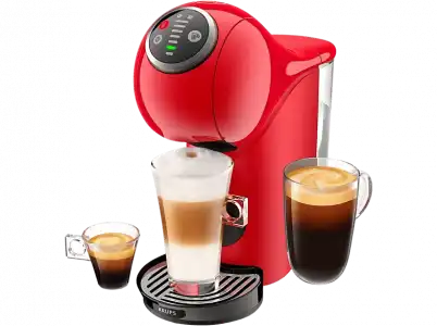 Cafetera de cápsulas - Nescafé Dolce Gusto Krups Genio S Plus KP3405, 15 bar, 0.8 l, Espresso boost, Rojo