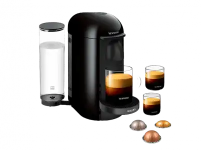 Cafetera de cápsulas - Nespresso® Krups Vertuo Plus XN9038, 1260 W, 1.2 L, 1 taza, Cápsulas monodosis, Apagado automático, Negro