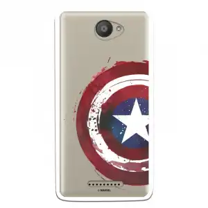 Funda Oficial Escudo Capitan America Para Bq Aquaris U Lite