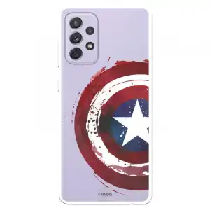 Funda Para Samsung Galaxy A72 5g Oficial De Marvel Capitán América Escudo Transparente - Marvel