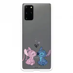 Funda para Samsung Galaxy S20 Plus Oficial de Disney Angel & Stitch Beso Lilo & Stitch