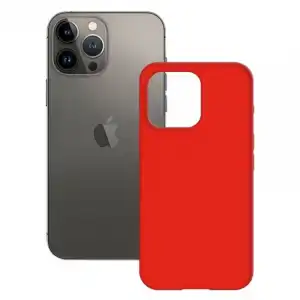 Ksix Funda Semirrígida Antideslizante para iPhone 14 Plus Roja