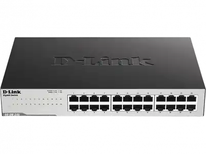 Switch - D-Link GO-SW-24G 24p. Gigabit Ethernet LAN RJ-45, Sin gestión, 1000 Mbps/puerto, Negro