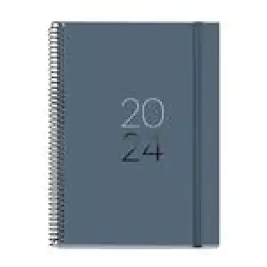 Agenda anual 2024 Miquelrius Plus semana vista Calm Grafito