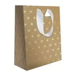Bolsa de regalo mediana Kraft Oro