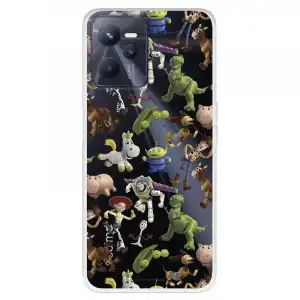 Funda Para Realme C35 Oficial De Disney Muñecos Toy Story Siluetas - Toy Story