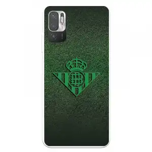 Funda para Xiaomi Redmi Note 10 5G del Betis Escudo Verde Fondo Trama - Licencia Oficial Real Betis Balompié