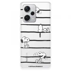 Funda Para Xiaomi Redmi Note 12 5g Oficial De Peanuts Snoopy Rayas - Snoopy