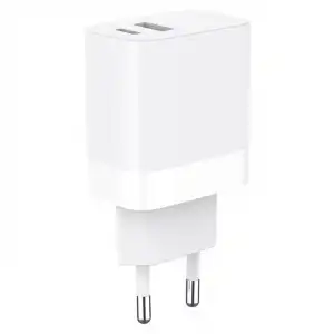 Inves - Cargador de pared blanco Inves LT-361 USB Dual.