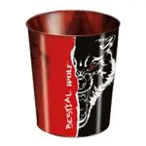 Papelera Busquets Bestial Wolf Negro