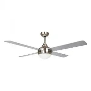 Ventilador De Techo Motor Dc 122cm 2xe27 Palas Reversibles Gris/madera