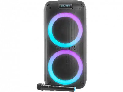 Altavoz de gran potencia - Vieta Pro Party 20, 500 W, Bluetooth, Micrófono inalámbrico, 9 hs autonomía, Karaoke, Negro