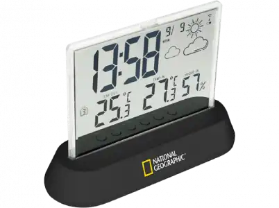 Estación meteorológica - Bresser National Geographic Translucidus, Reloj DCF, 1 Sensor, Transparente