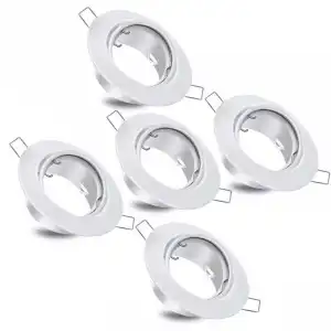 Extrastar Pack 5 Focos Empotrables para Bombillas GU10 Blanco