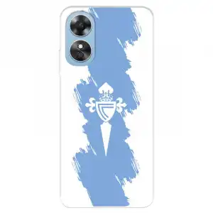 Funda Para Oppo A17 Del Rc Celta Escudo Trazo Azul - Licencia Oficial Rc Celta