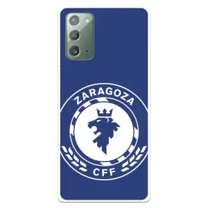 Funda Para Samsung Galaxy Note20 Del Zaragoza Cf Femenino Escudo Grande Fondo Azul - Licencia Oficial Zaragoza Cf Femen
