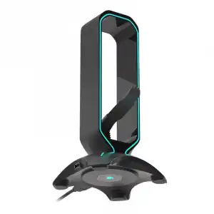 Genesis Vanad 500 Soporte Auriculares y Cable de Ratón con Hub USB