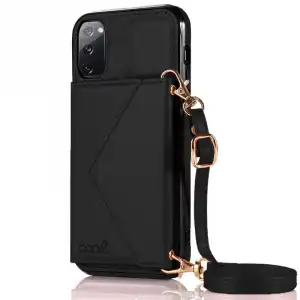 Cool Funda Colgante Wallet Negra para Samsung G780 Galaxy S20 FE