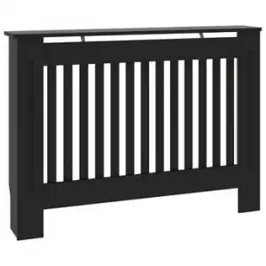 Cubierta Para Radiador Mdf Negro 112x19x81 Cm Vidaxl