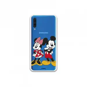 Funda Oficial de Disney Mickey y Minnie Posando Clásicos Disney para Samsung Galaxy A50