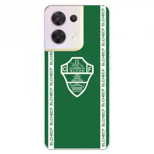 Funda Para Oppo Reno 8 Del Elche Cf Escudo Fondo Verde - Licencia Oficial Elche Cf