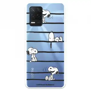 Funda Para Realme 8 5g Oficial De Peanuts Snoopy Rayas - Snoopy