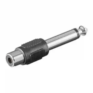 Goobay Adaptador Audio Mono RCA a Jack 6.35mm Negro