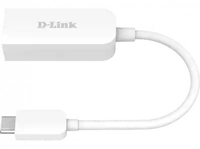 Hub USB/Concentrador - D-Link DUB-E250, Adaptador USB-C a Puerto RJ-45 Ethernet LAN 2.5 Gigabit, Plug&Play, MacOS y Windows, Blanco