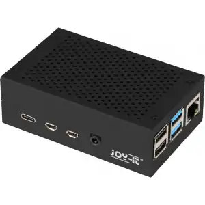 Joy-It RB-AlucaseP4+01B Carcasa Aluminio para Raspberry Pi 4 B
