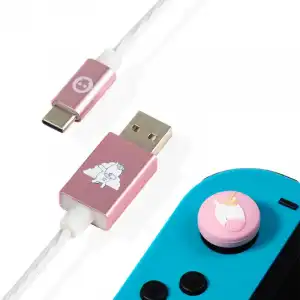 Numskull Unicornio Cable USB a USB-C con LED y Grips Macho/Macho 1.5m